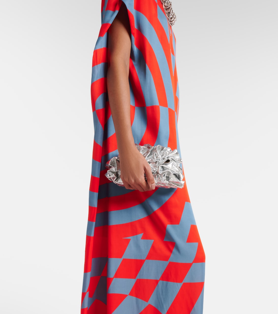 Printed satin maxi dress | Dries Van Noten
