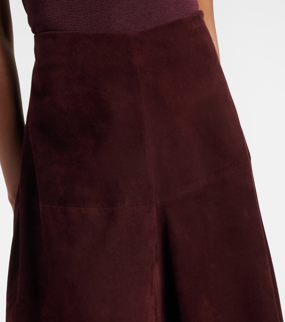 Jupe longue Opera en cuir | Nour Hammour