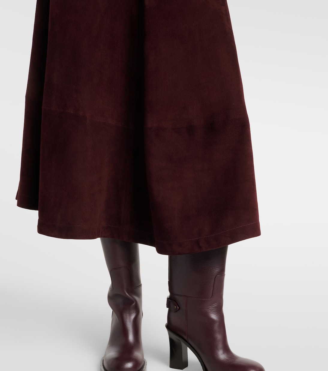 Jupe longue Opera en cuir | Nour Hammour