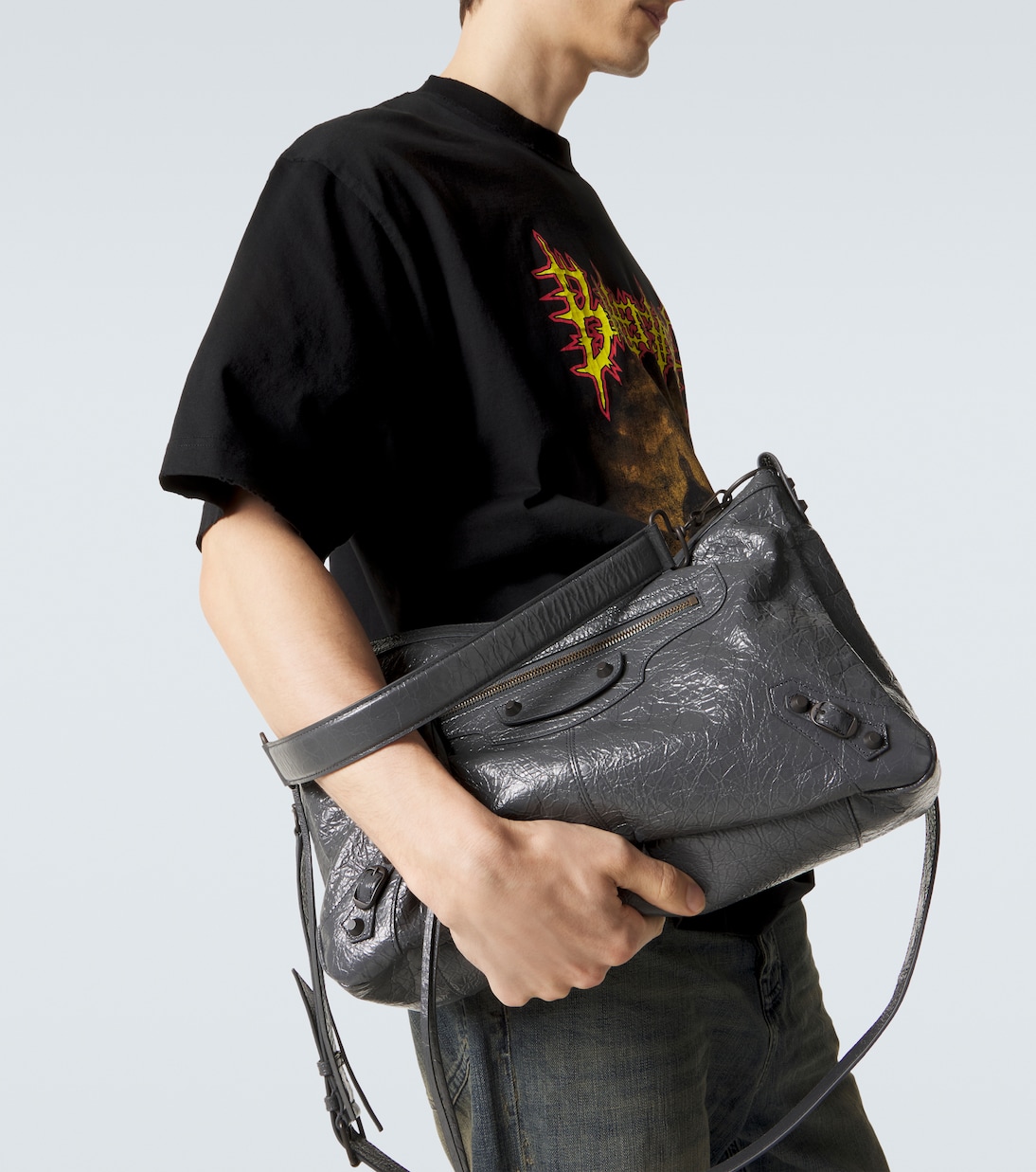 Le City Moto Medium leather shoulder bag | Balenciaga