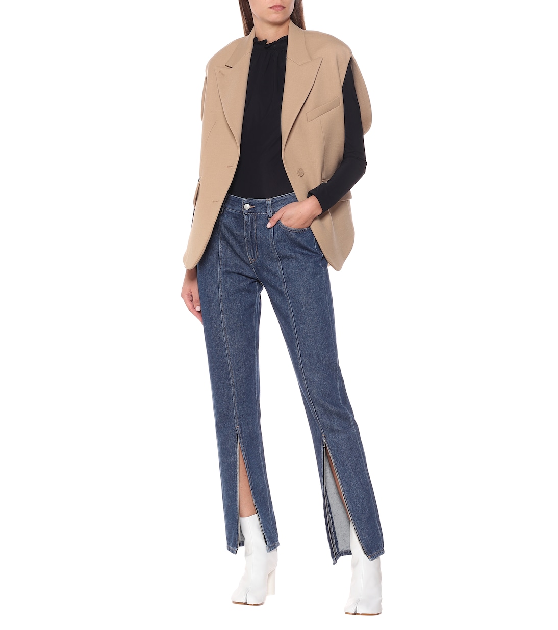 Jeans ajustados de tiro alto | MM6 Maison Margiela