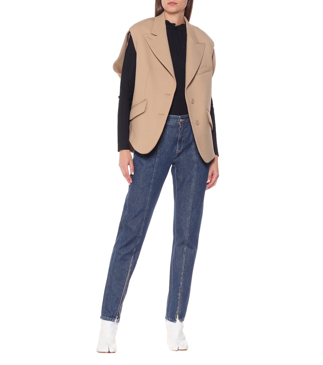 Jeans ajustados de tiro alto | MM6 Maison Margiela