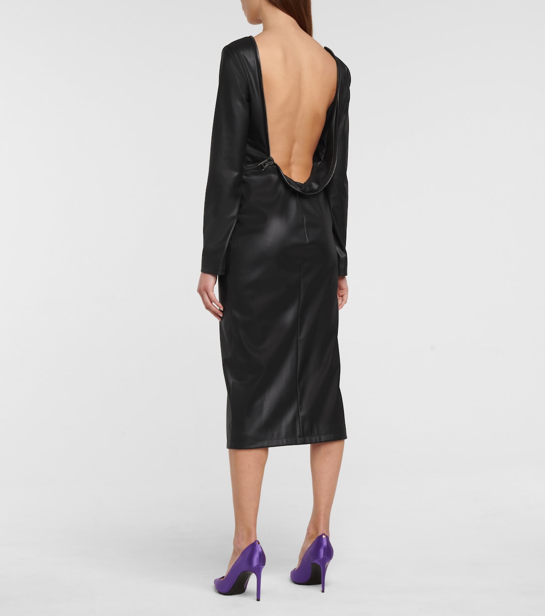 Robe midi en cuir synthétique | Tom Ford