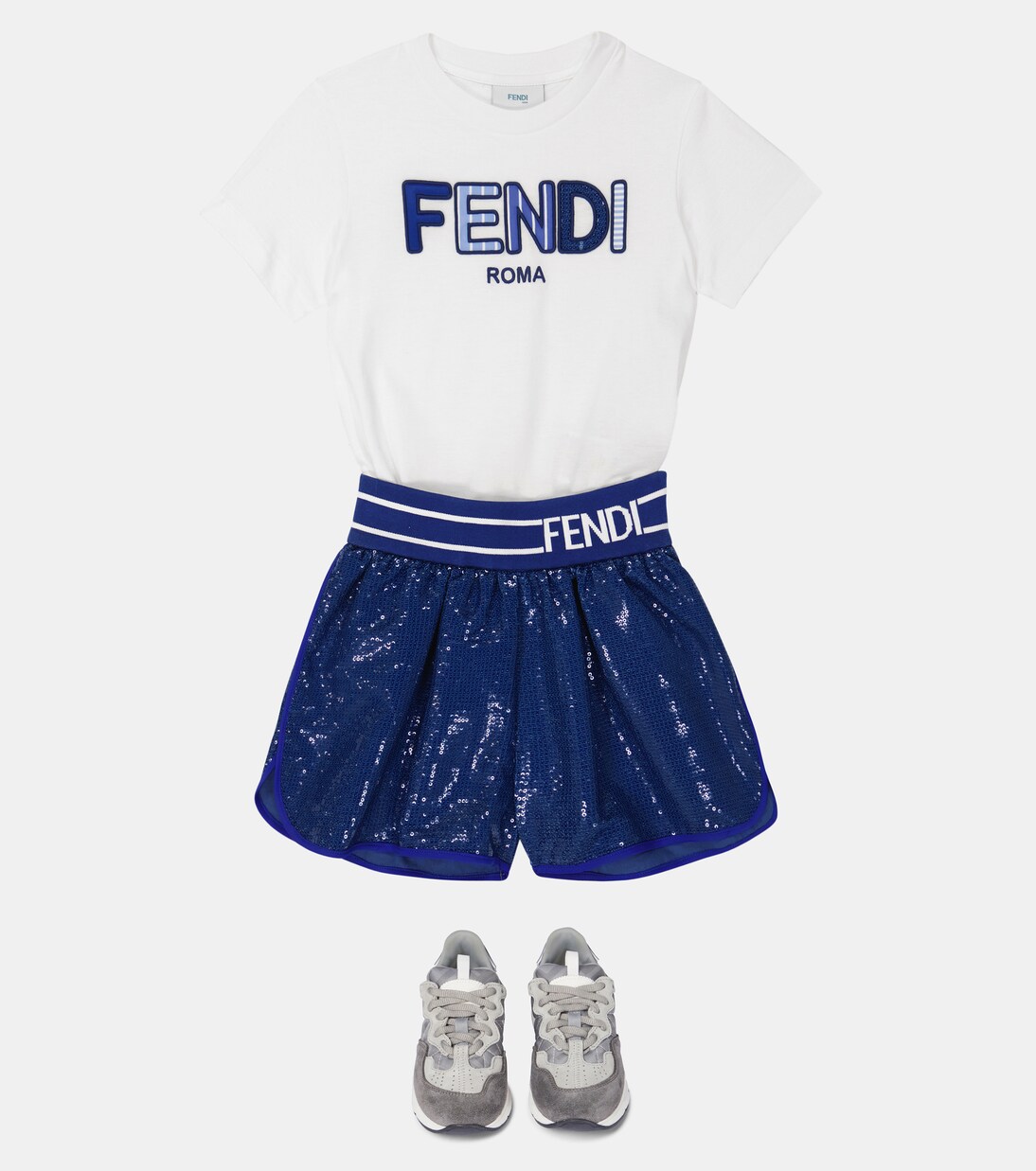 Shorts mit Pailletten | Fendi Kids