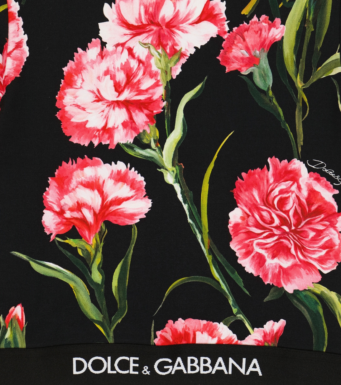 T-shirt en coton mélangé à logo et fleurs | Dolce&Gabbana Kids