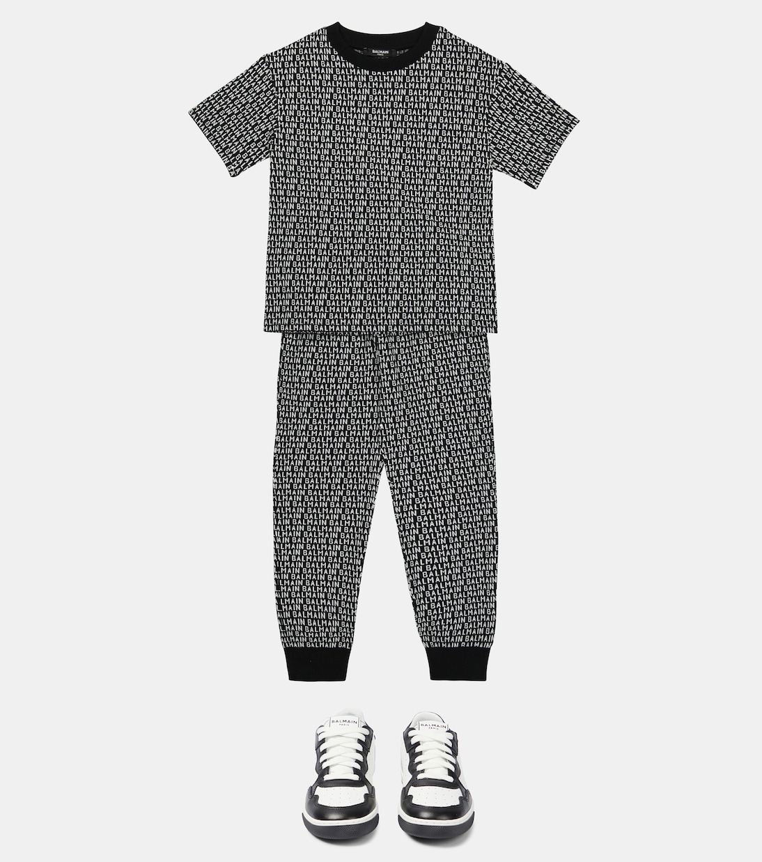 Logo cotton-blend sweatpants | Balmain Kids