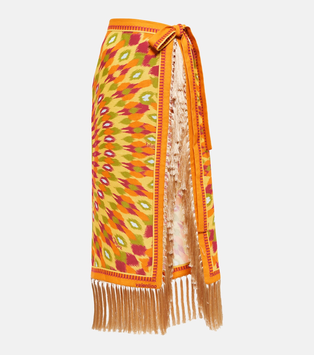Printed linen beach cover-up | Valentino