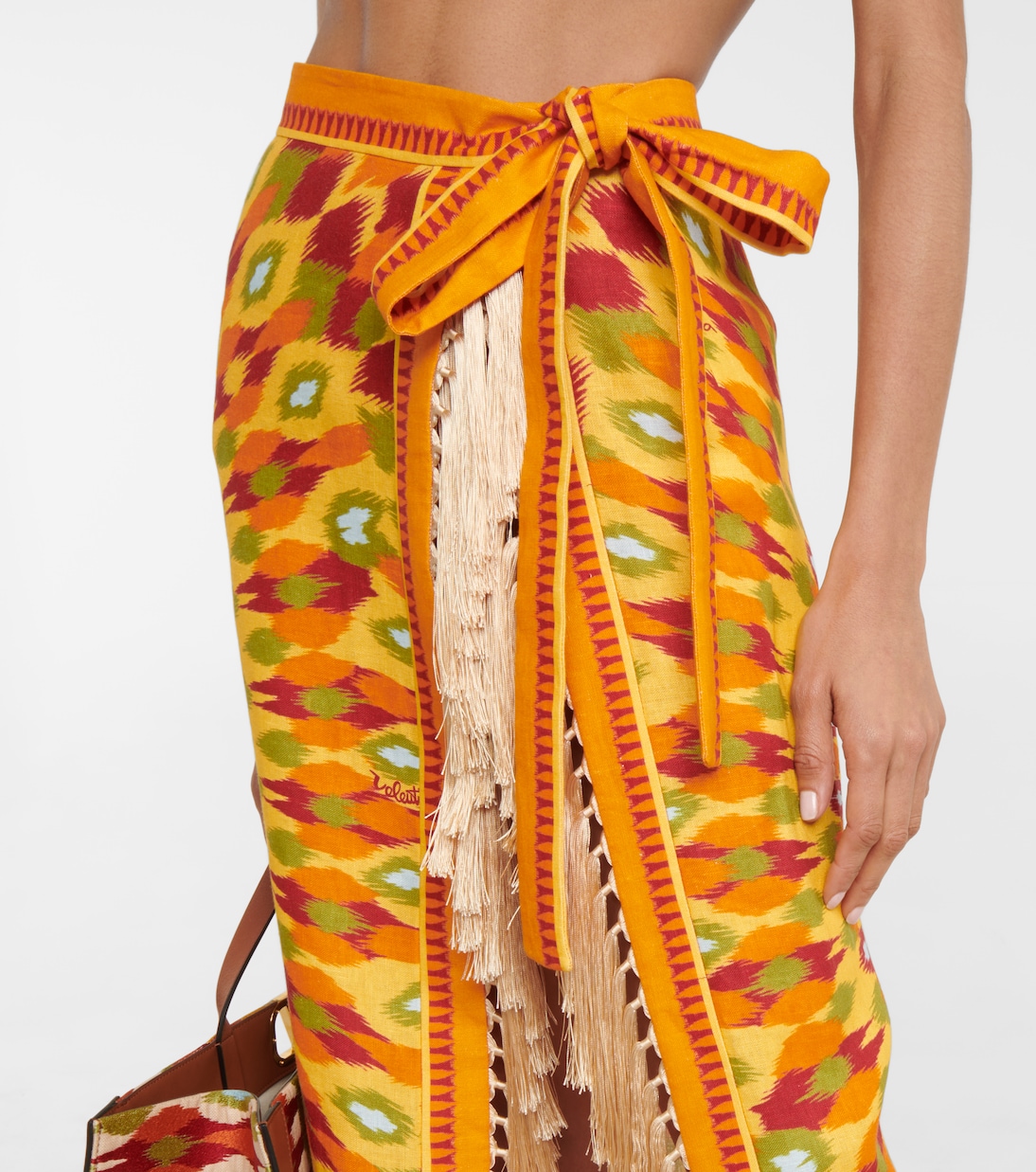 Printed linen beach cover-up | Valentino