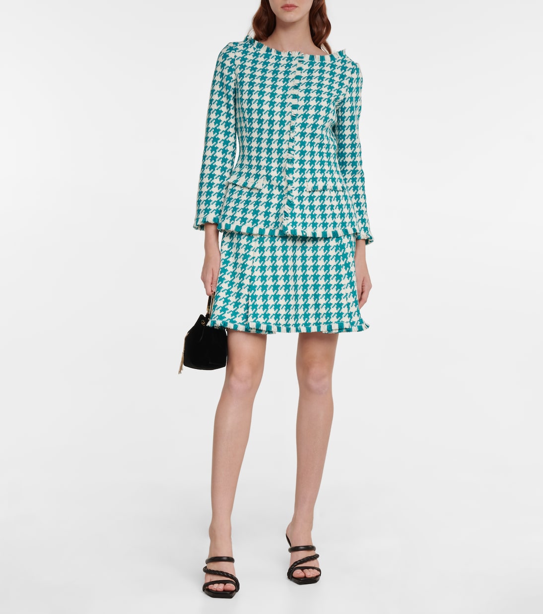Houndstooth tweed jacket | Oscar de la Renta