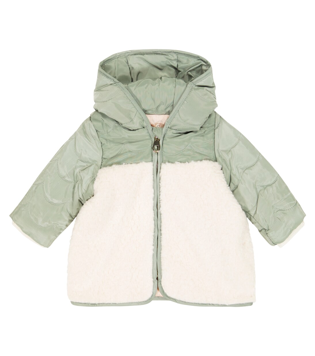Baby Steppjacke mit Faux Shearling | Chloé Kids