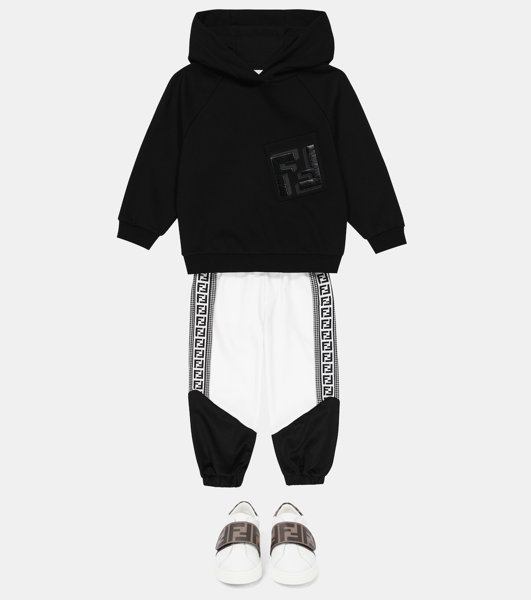 Sudadera FF de algodón elástico | Fendi Kids