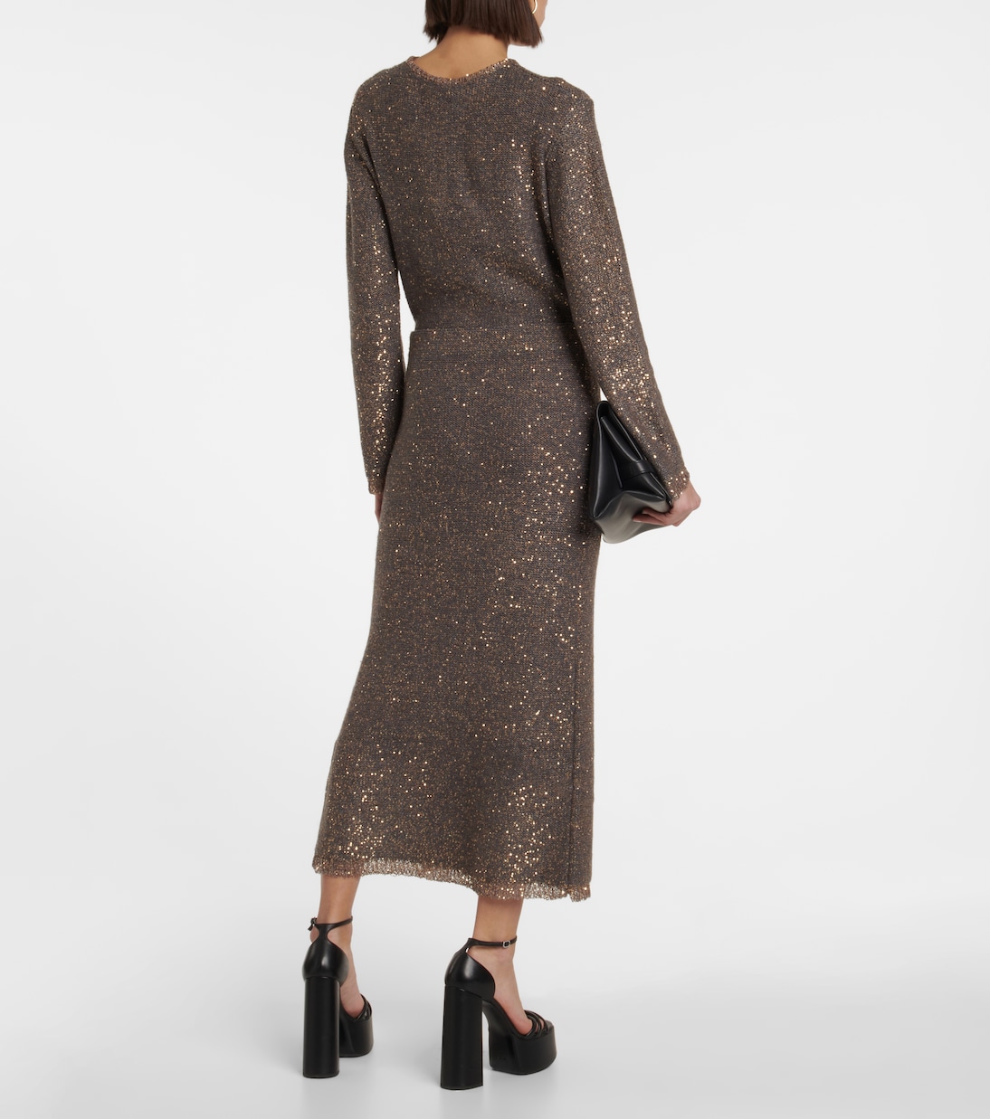 Falda midi Dione con lentejuelas | Altuzarra