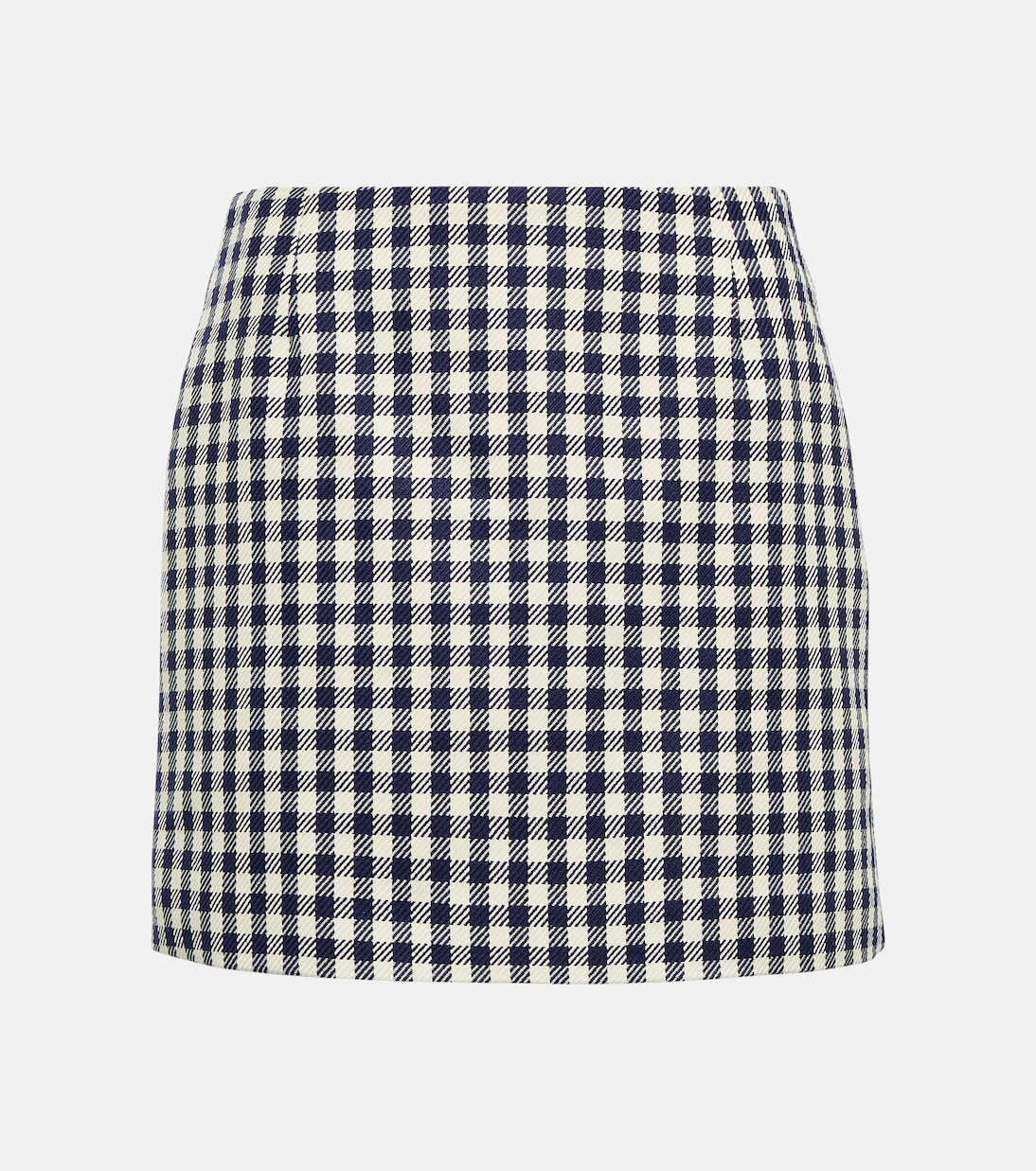 Minifalda de algodón y lana a cuadros | Ami Paris
