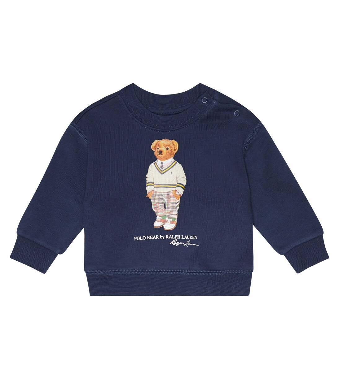 Baby Polo Bear cotton jersey sweatshirt in blue Polo Ralph Lauren Kids Mytheresa