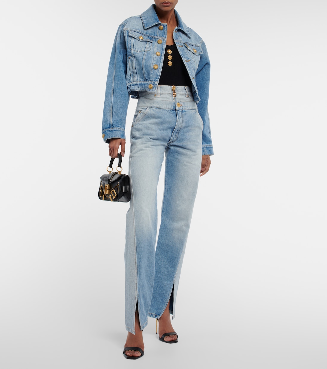 Veste raccourcie en jean | Balmain