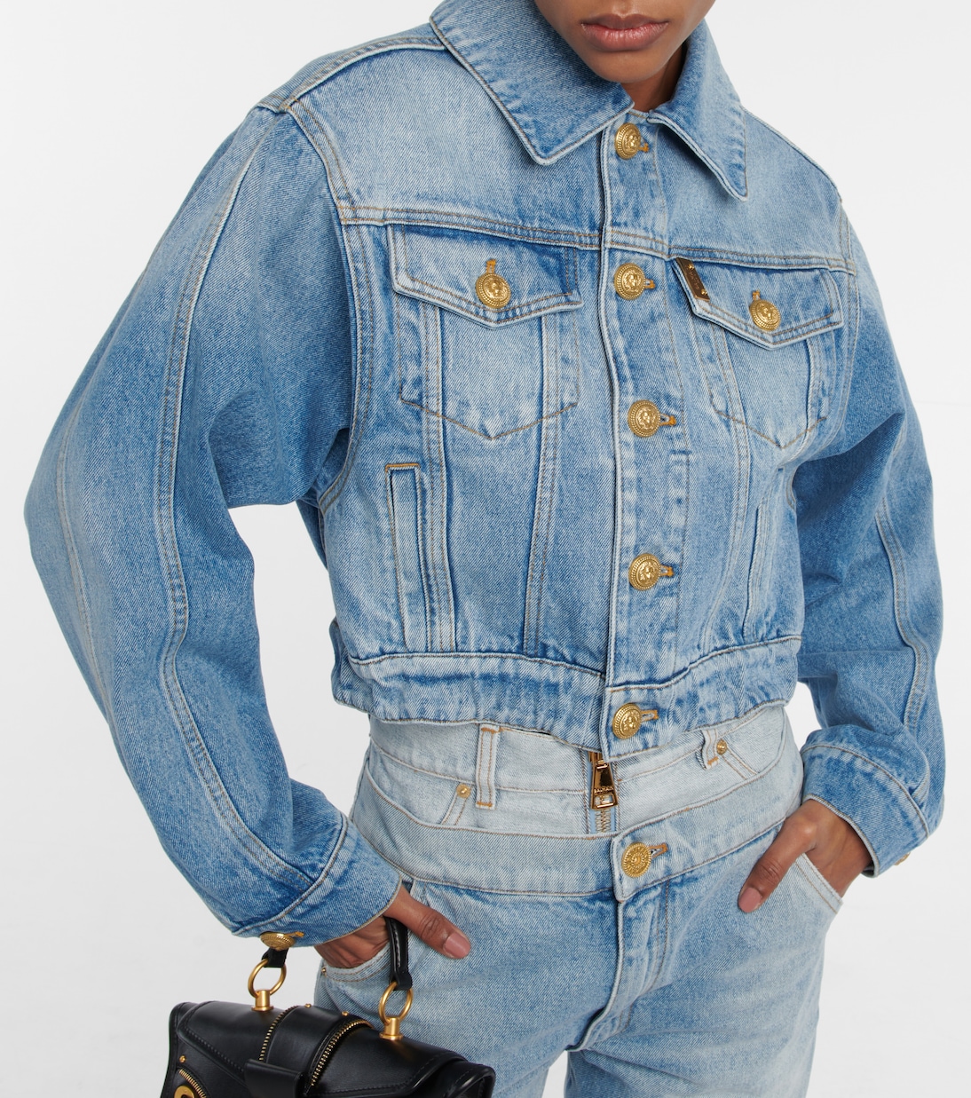 Veste raccourcie en jean | Balmain