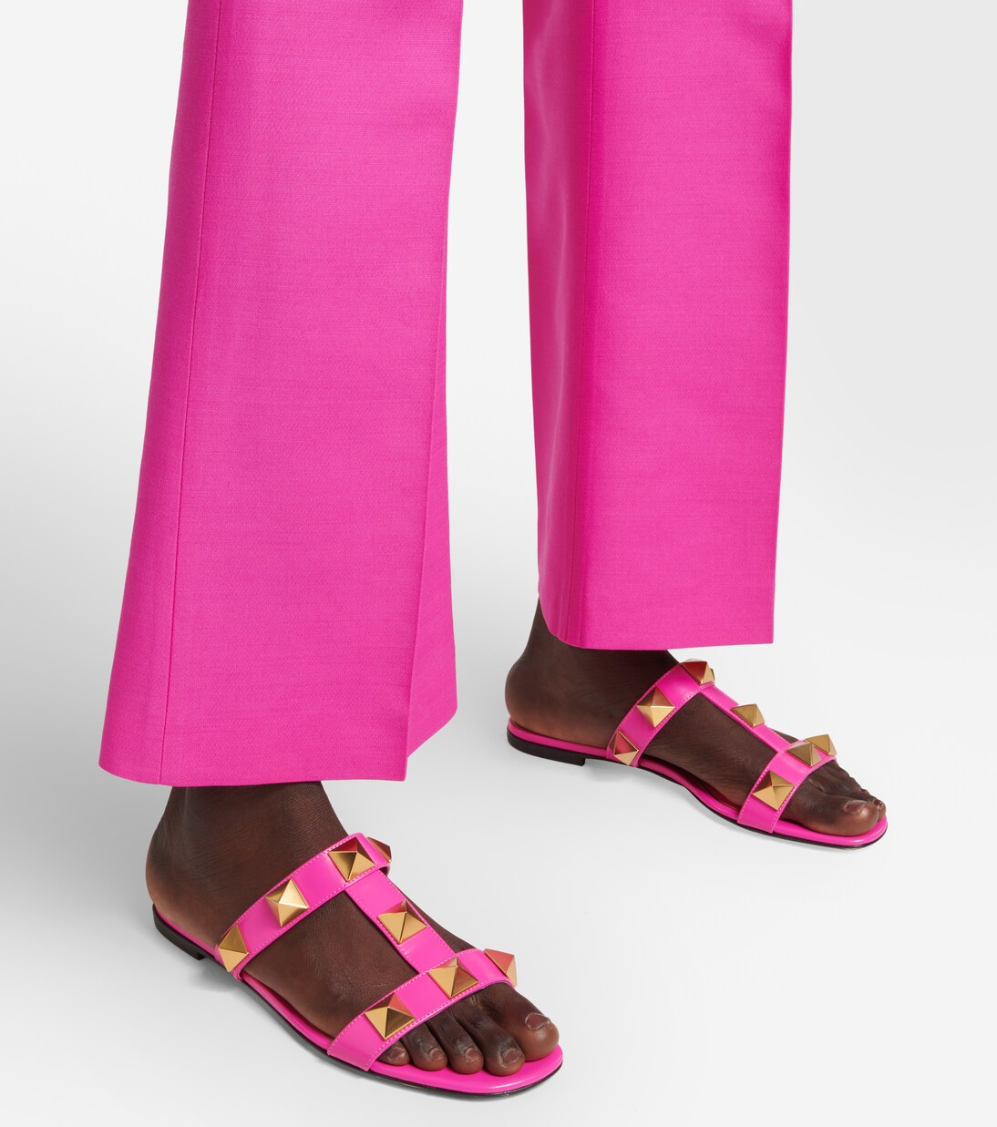 Mules Roman Stud en cuir | Valentino Garavani