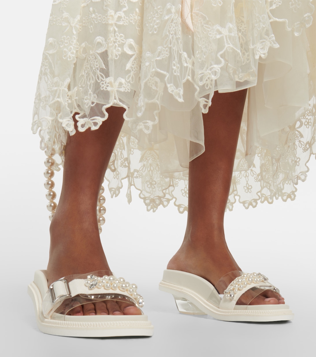 Leather slides | Simone Rocha
