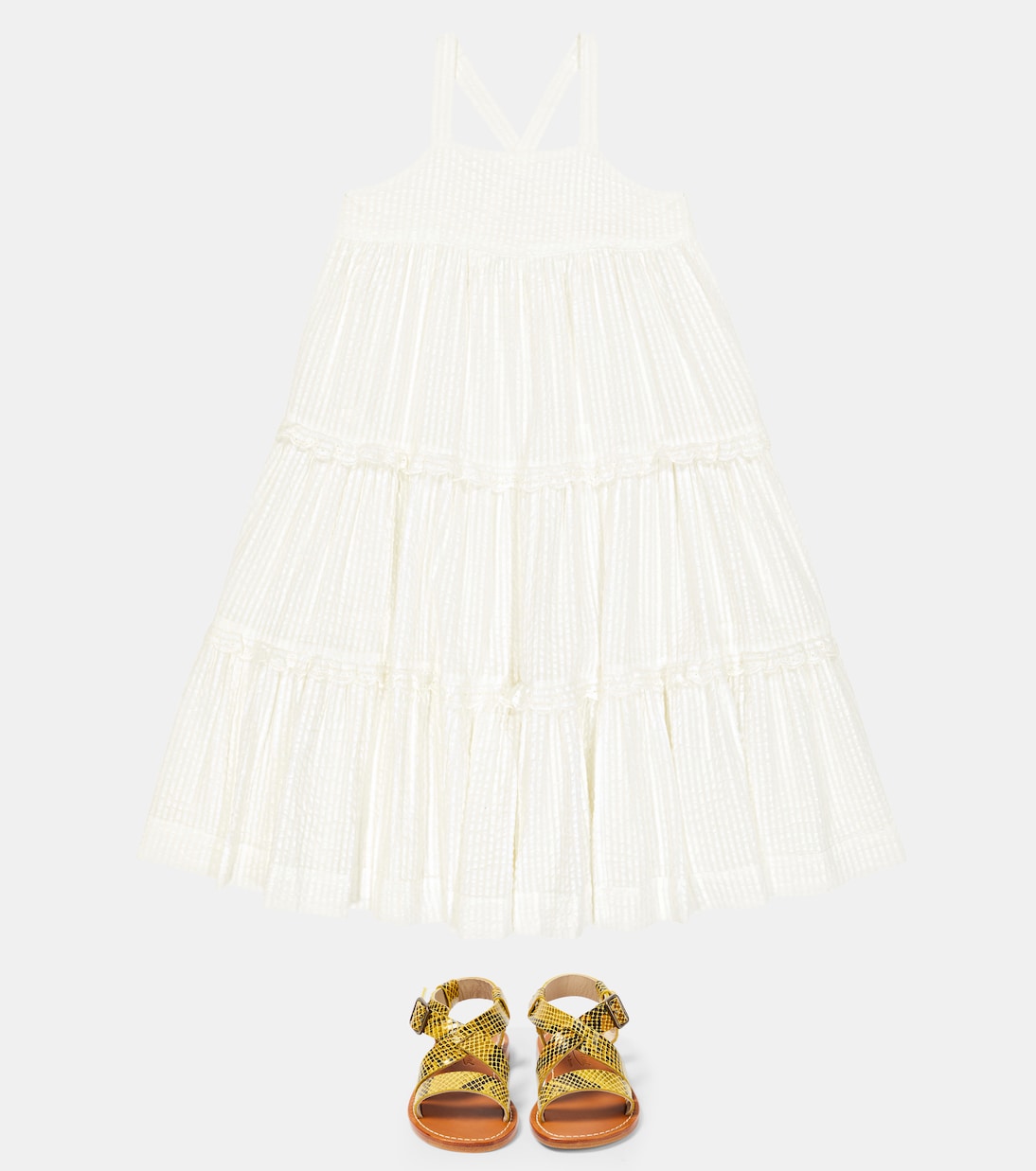Abito Cherish in cotone con pizzo | Bonpoint