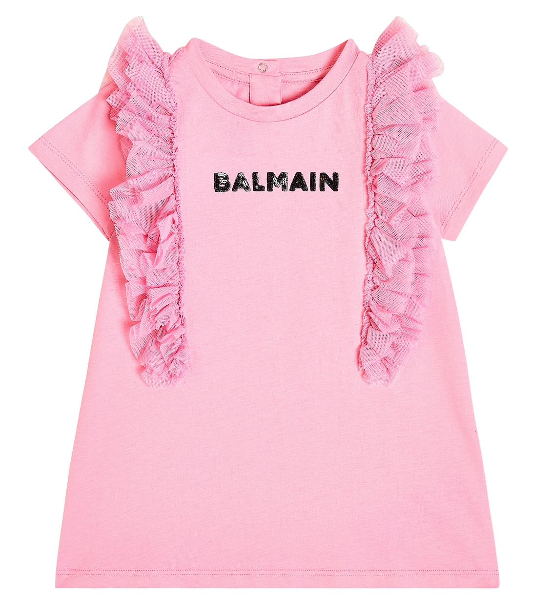 Baby Kleid aus Baumwoll-Jersey | Balmain Kids