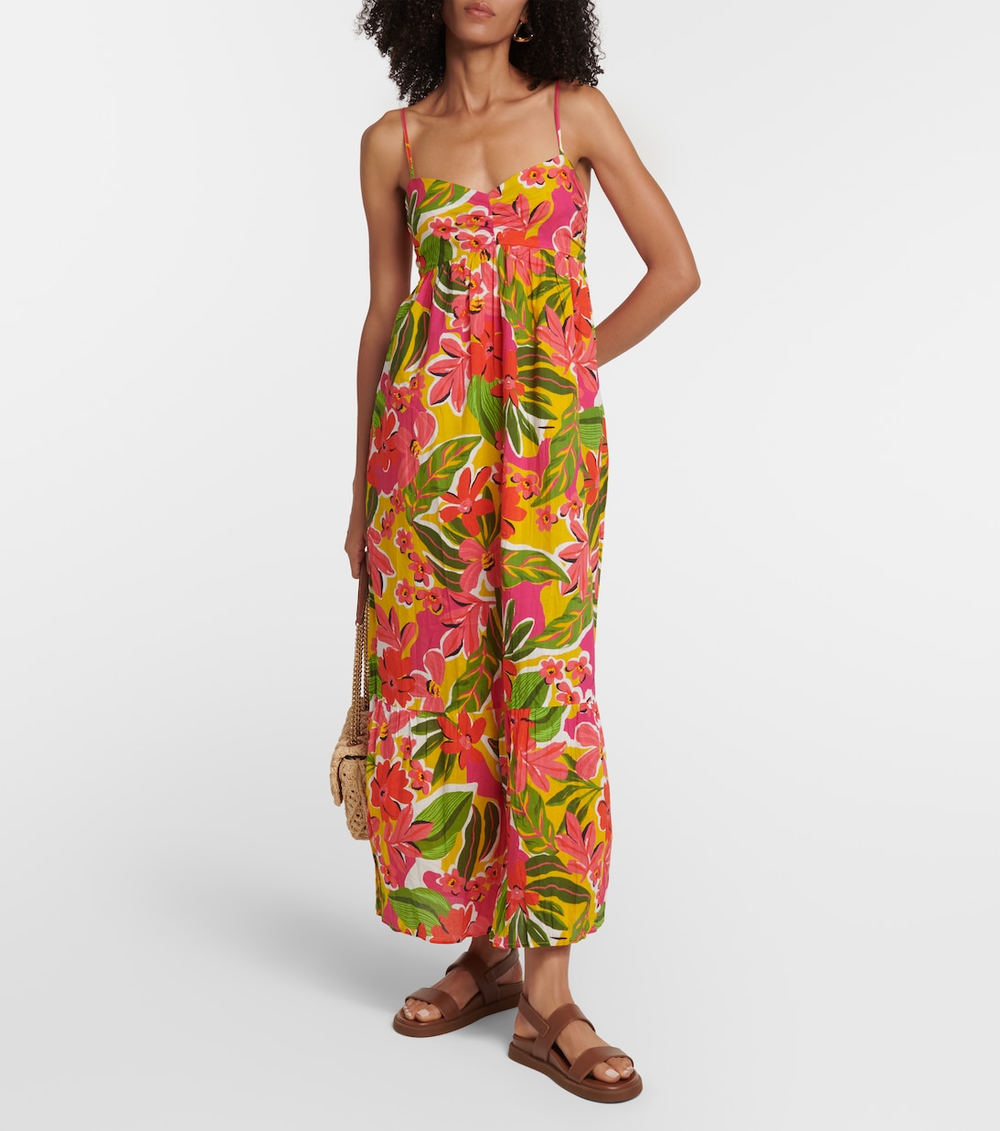 Kayla printed cotton top | Velvet