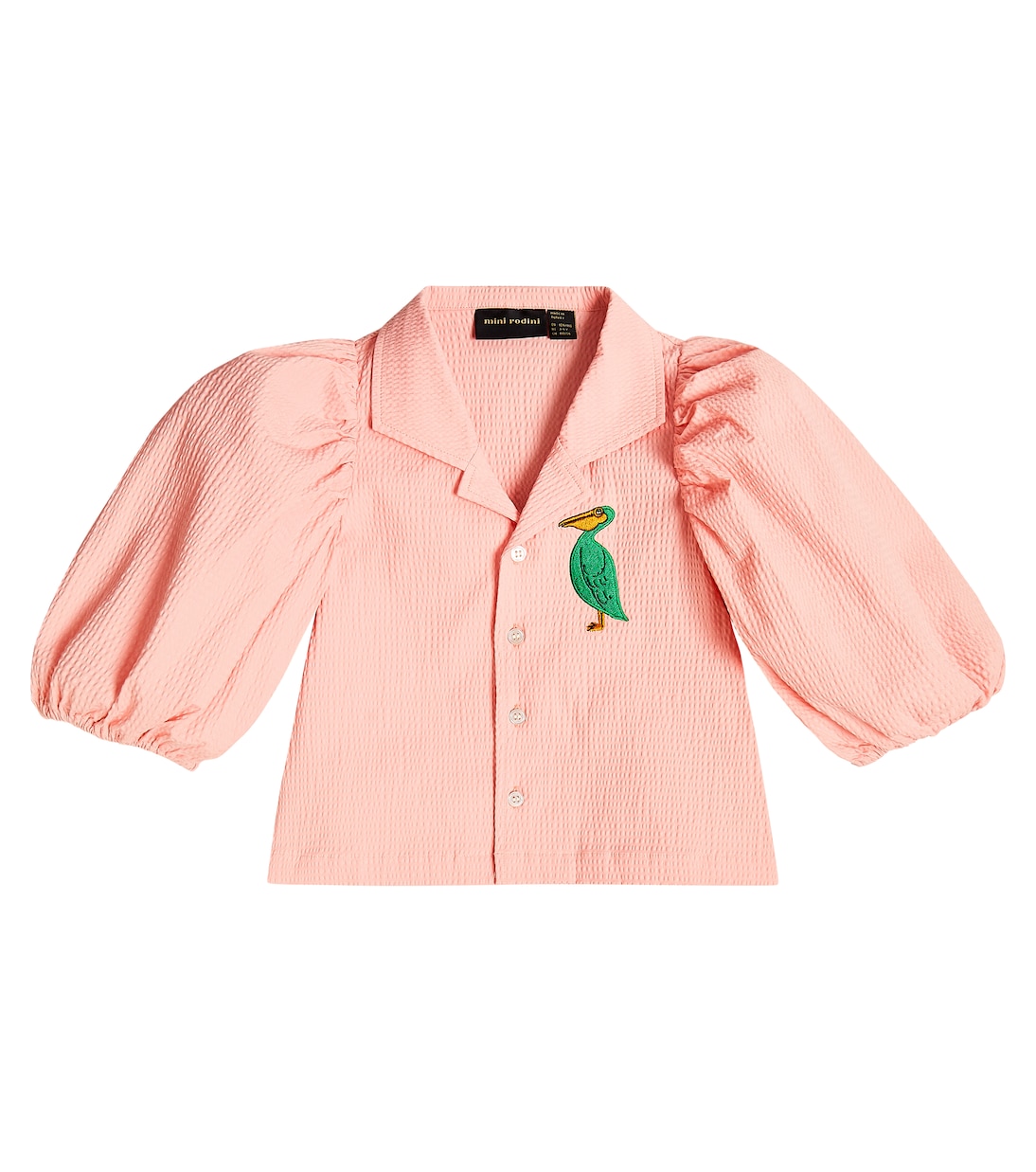 Blusa de seersucker bordada | Mini Rodini