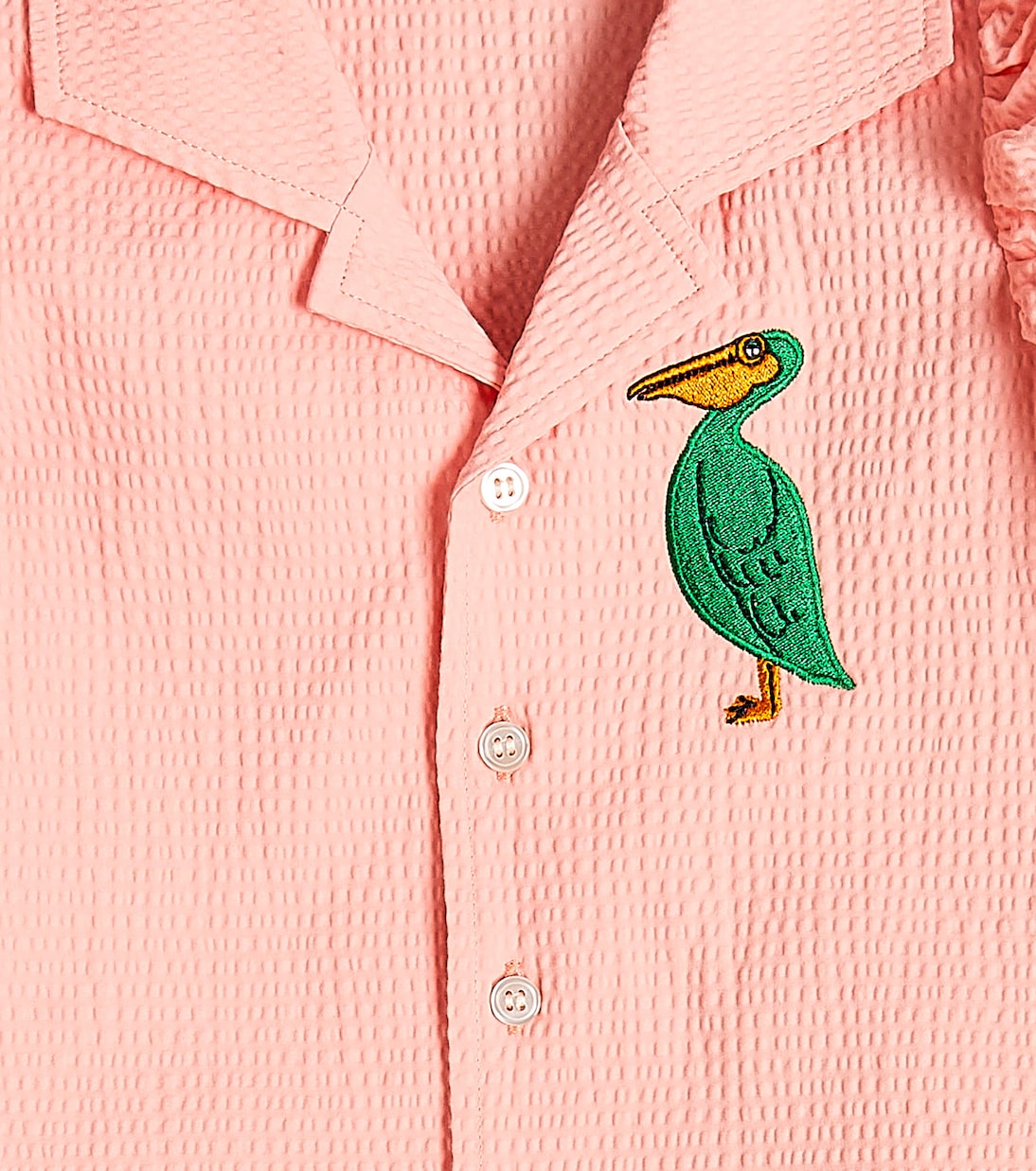 Blusa de seersucker bordada | Mini Rodini