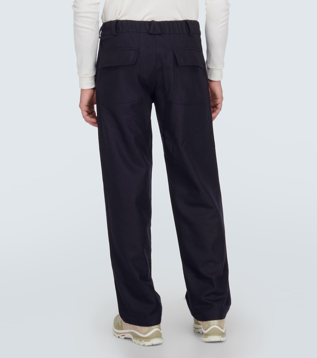Pantalones rectos en mezcla de lana | GR10K