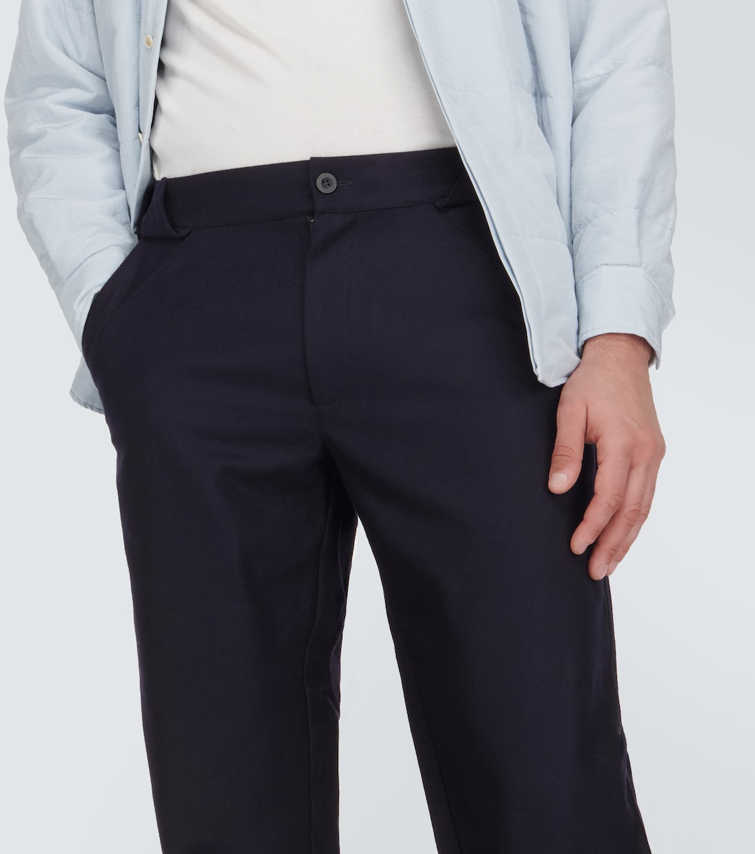 Pantalones rectos en mezcla de lana | GR10K