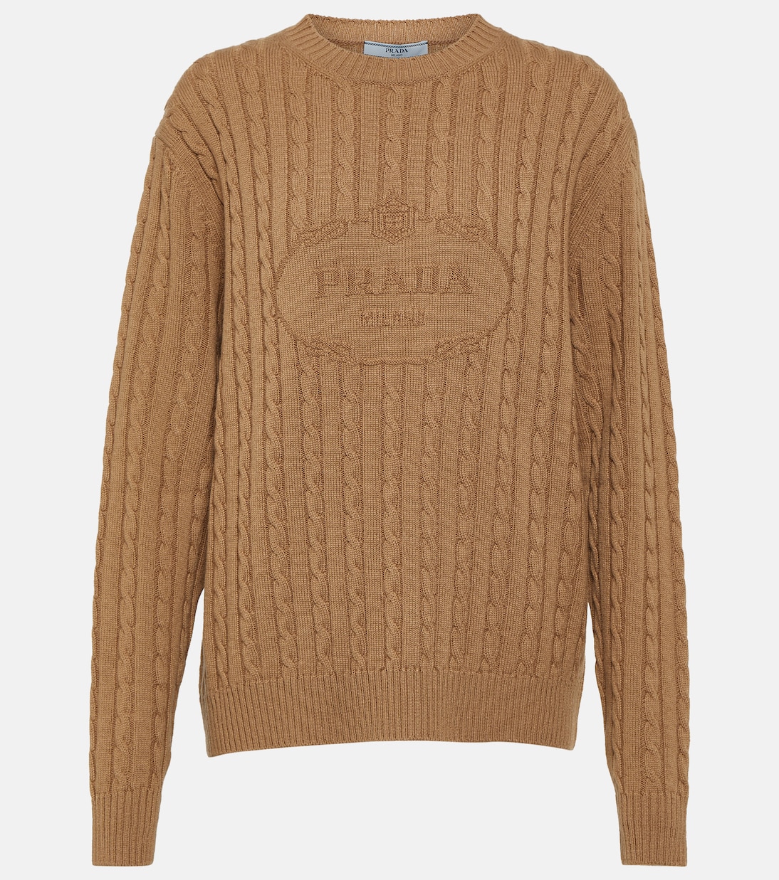 Jersey de Cachemir con Logo de Prada para Jóvenes Modernos