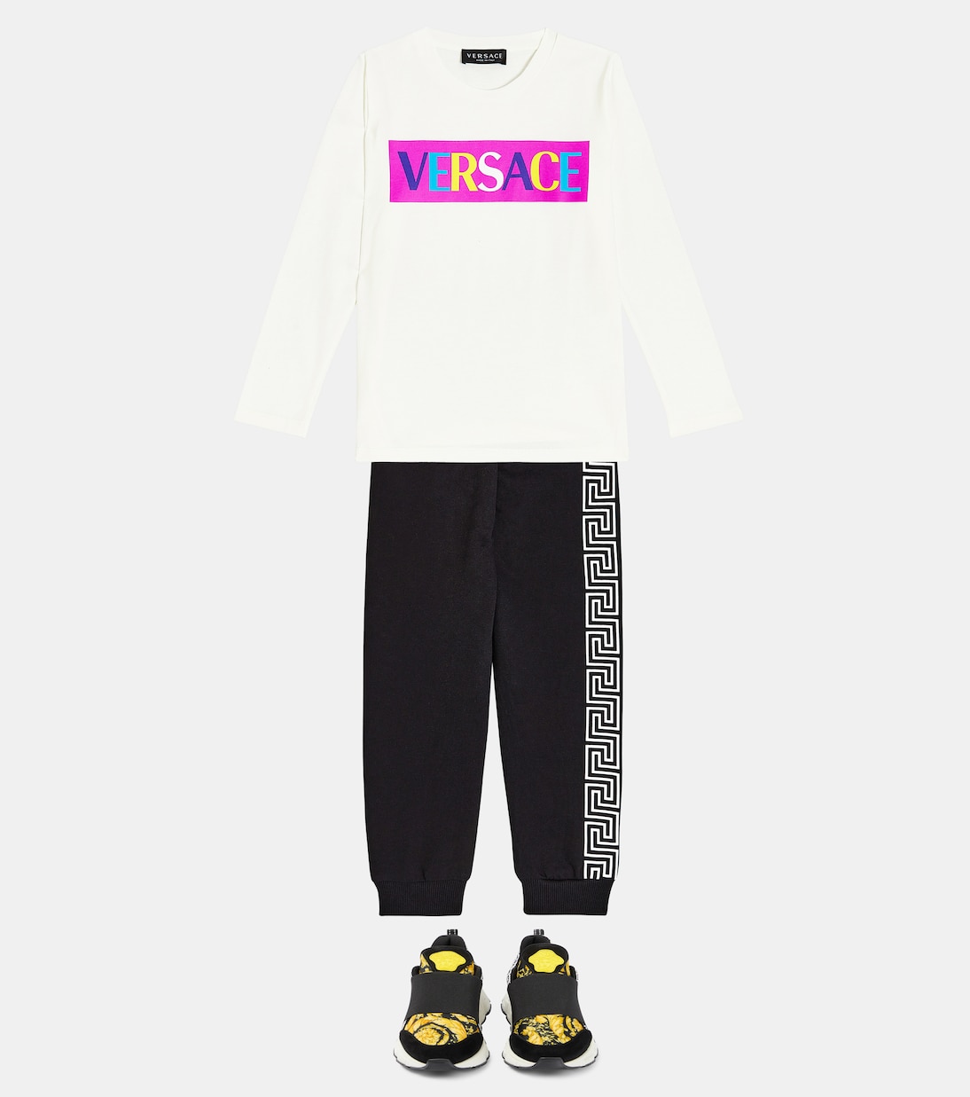 Camiseta en jersey de algodón estampada | Versace Kids