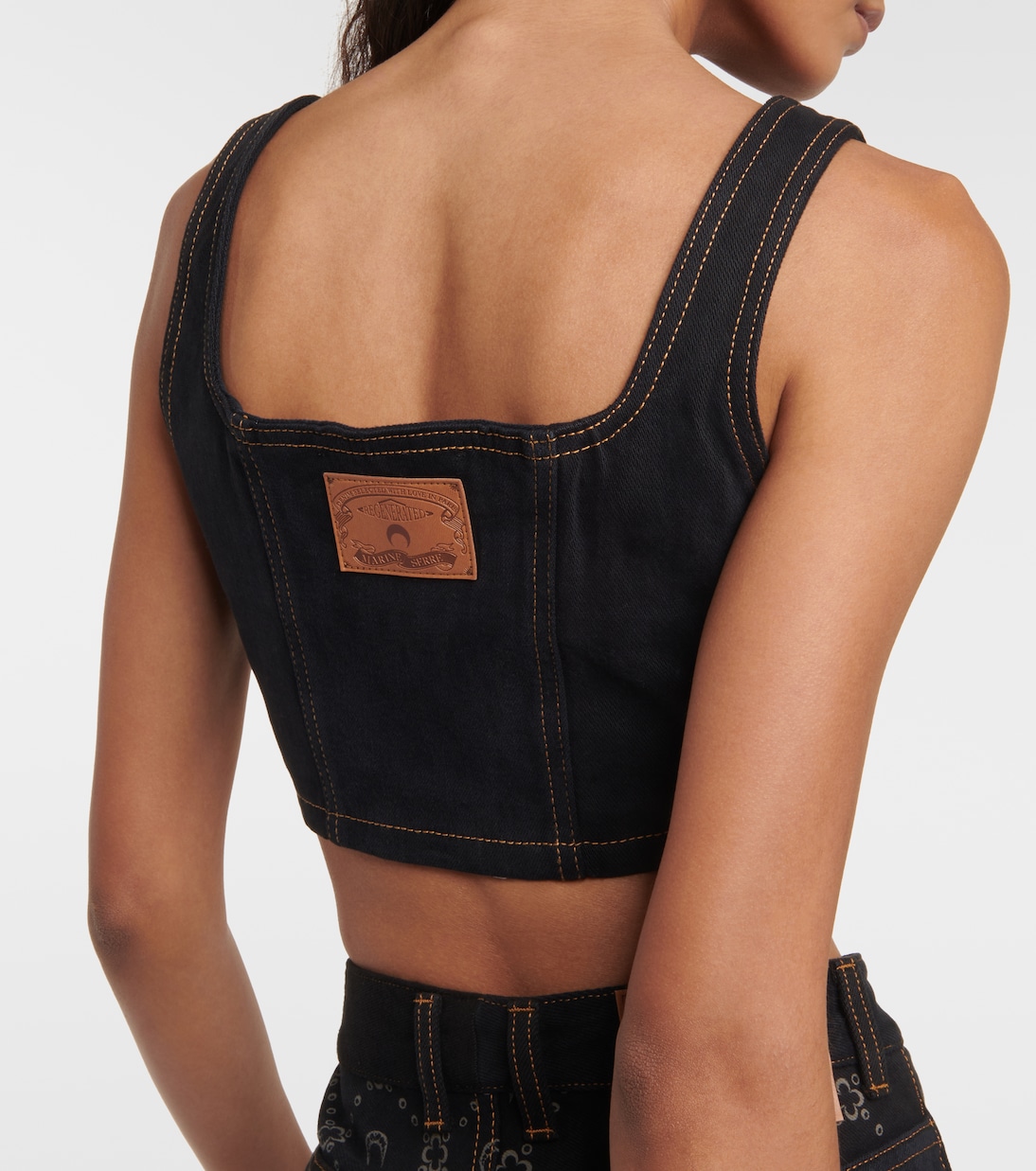 Bustier-Top aus Denim | Marine Serre