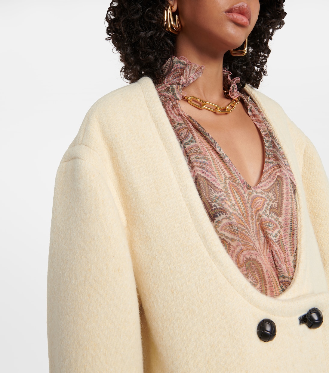 Cappotto in misto lana con ricamo | Etro