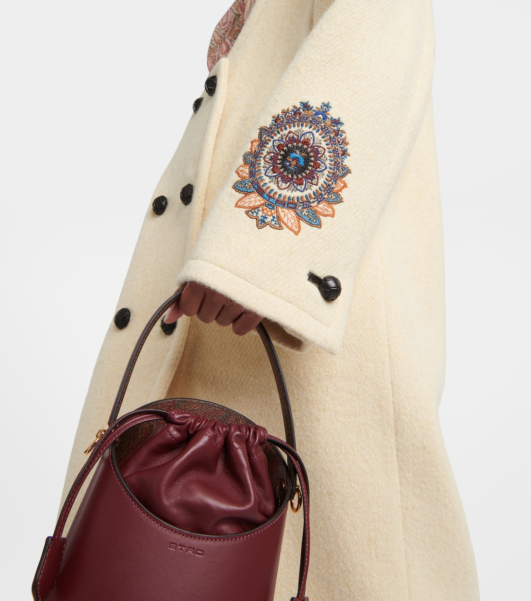 Cappotto in misto lana con ricamo | Etro