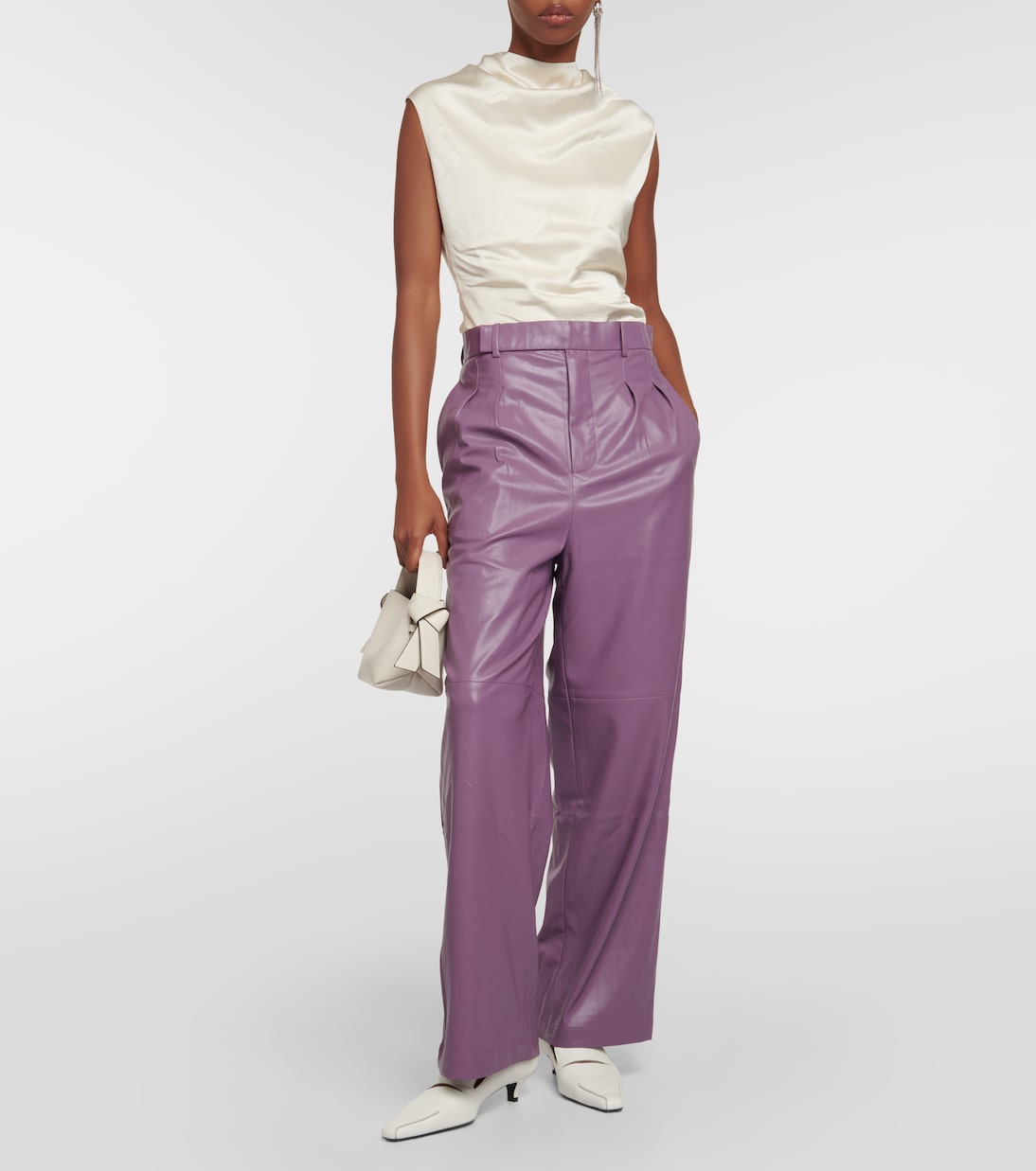 Gerade Hose aus Lederimitat | Jacques Wei
