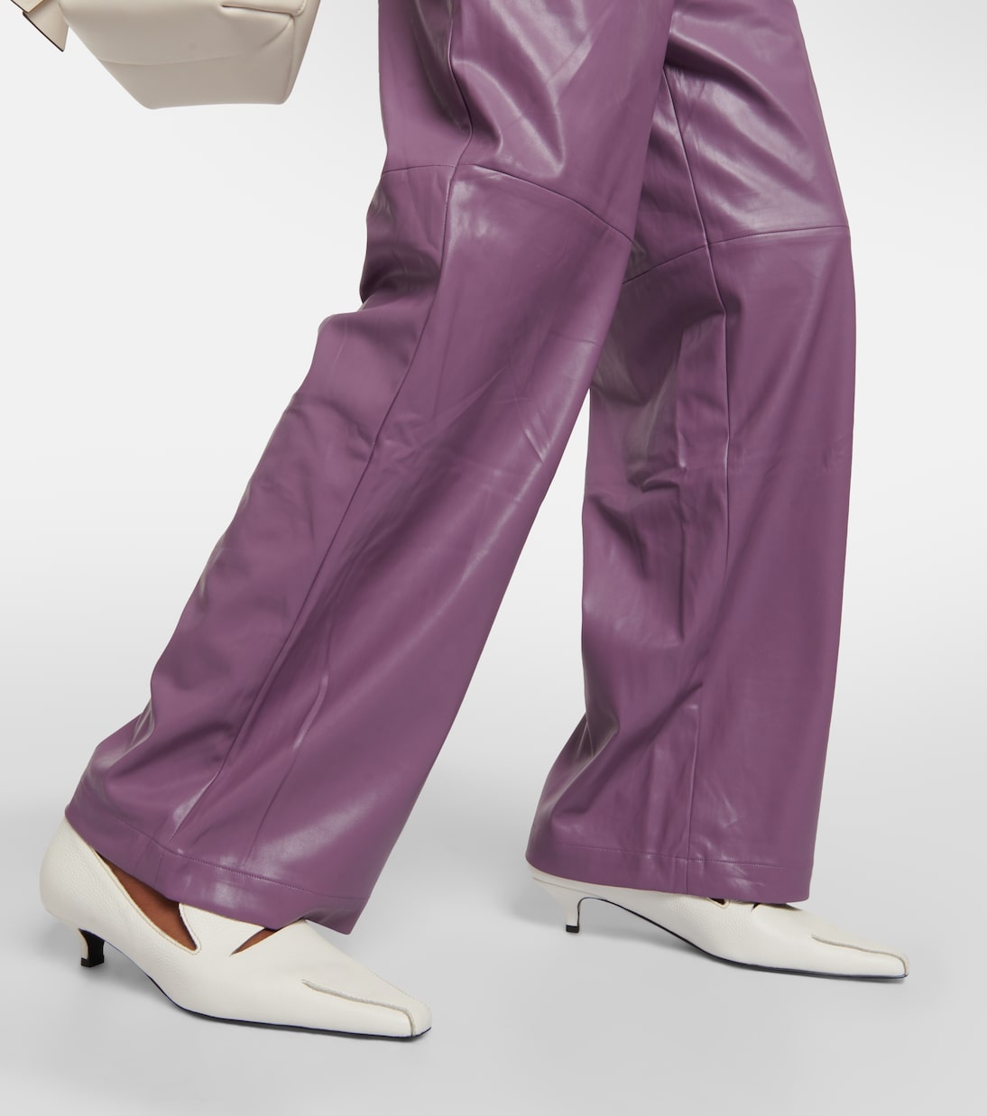 Gerade Hose aus Lederimitat | Jacques Wei