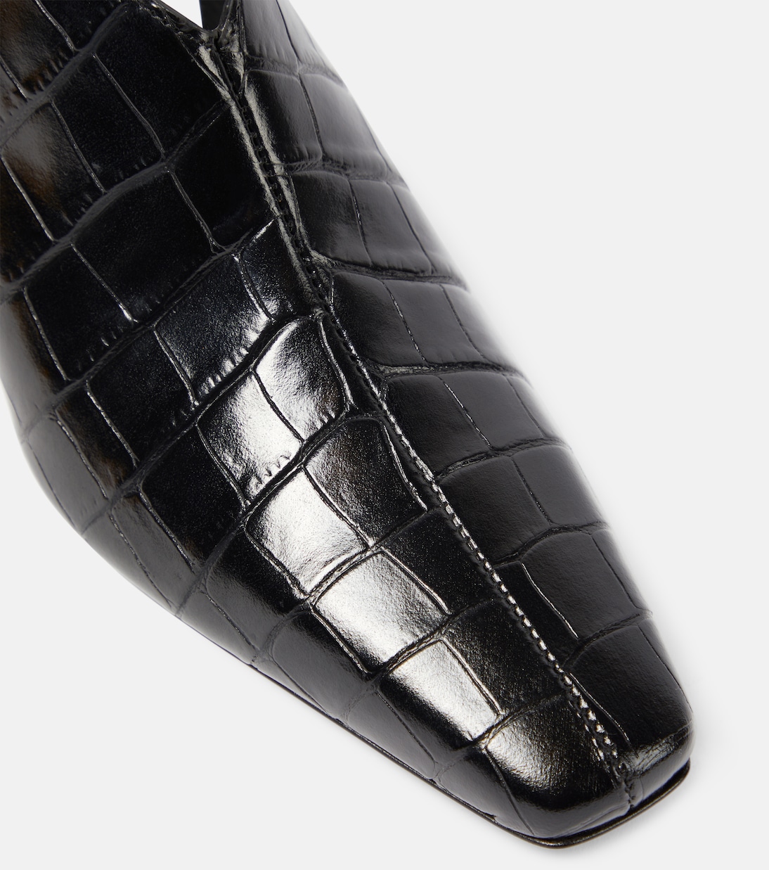 Pumps slingback The Mid Heel Croco in pelle | Toteme