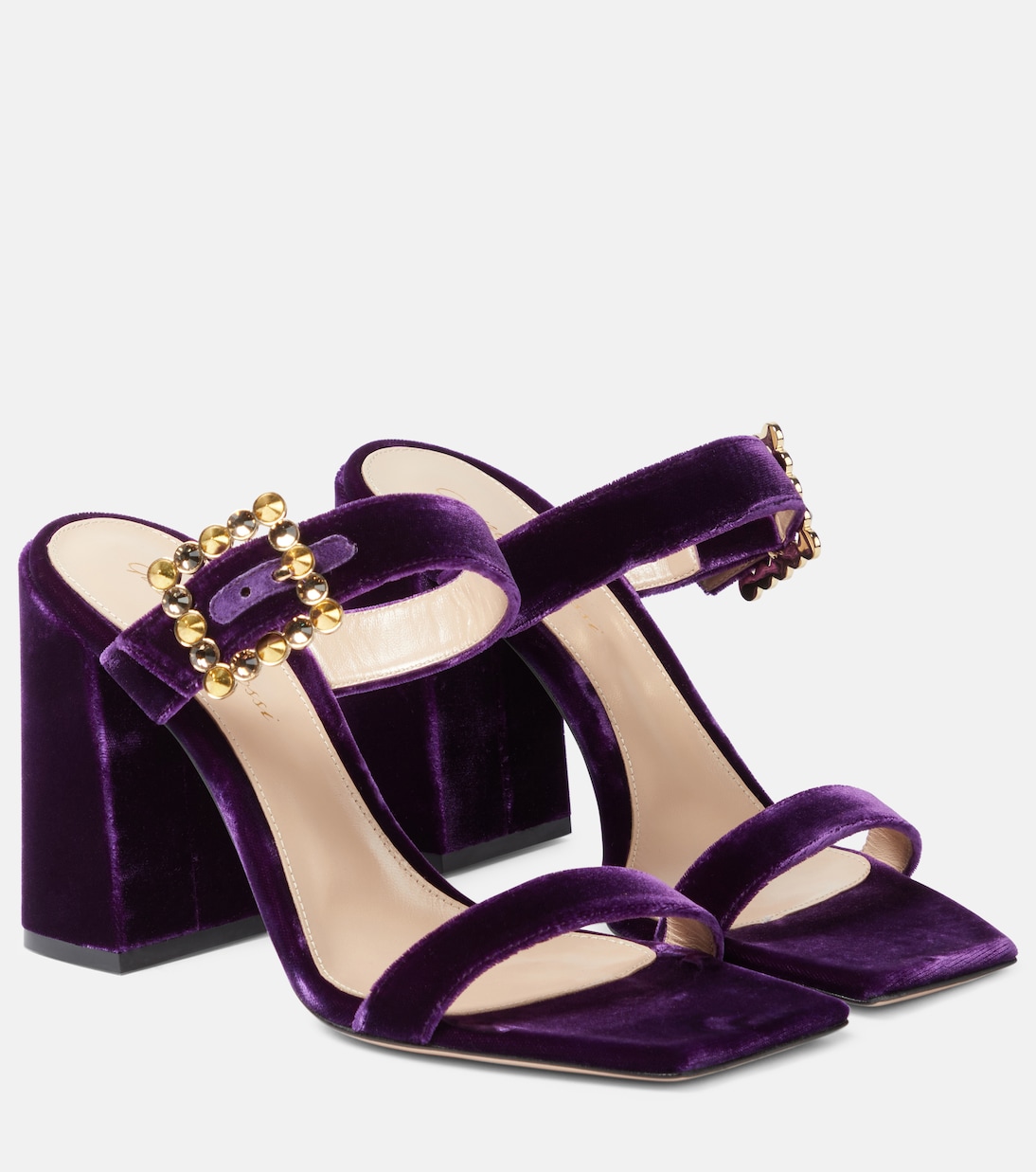 Verzierte Sandalen Wondy aus Samt | Gianvito Rossi