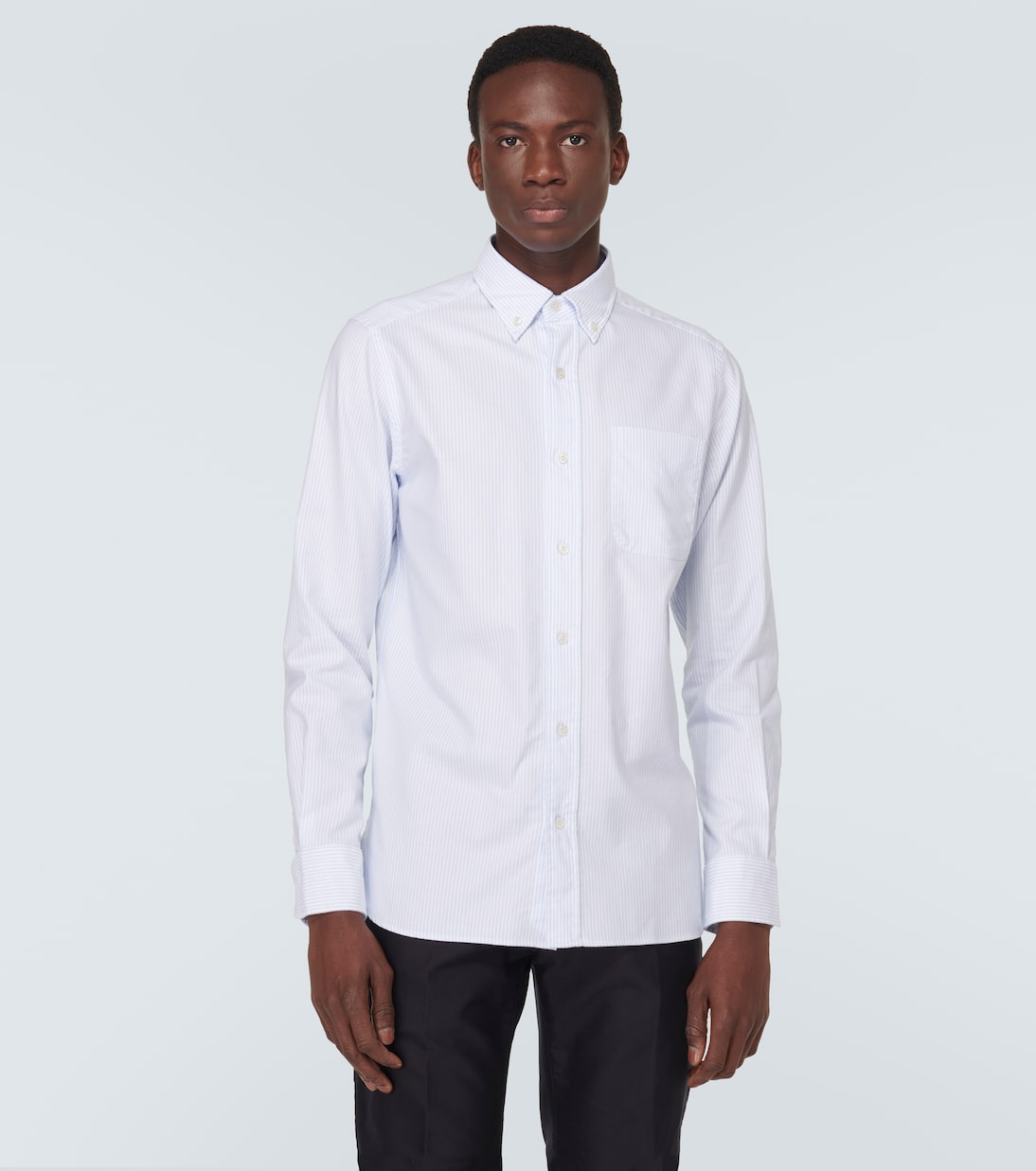 Camisa de popelín de algodón a rayas | Tom Ford