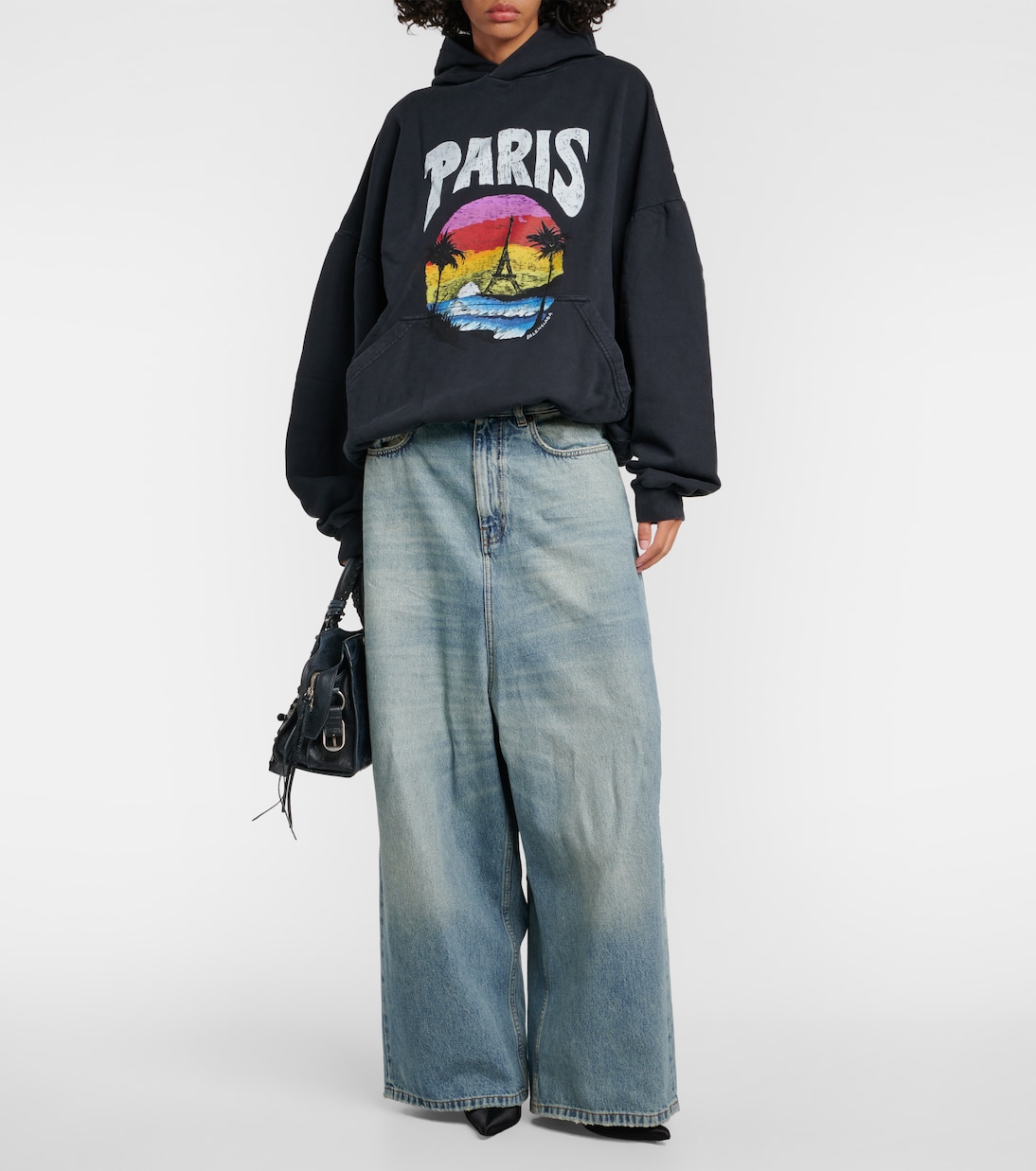 Felpa oversize in cotone con cappuccio | Balenciaga