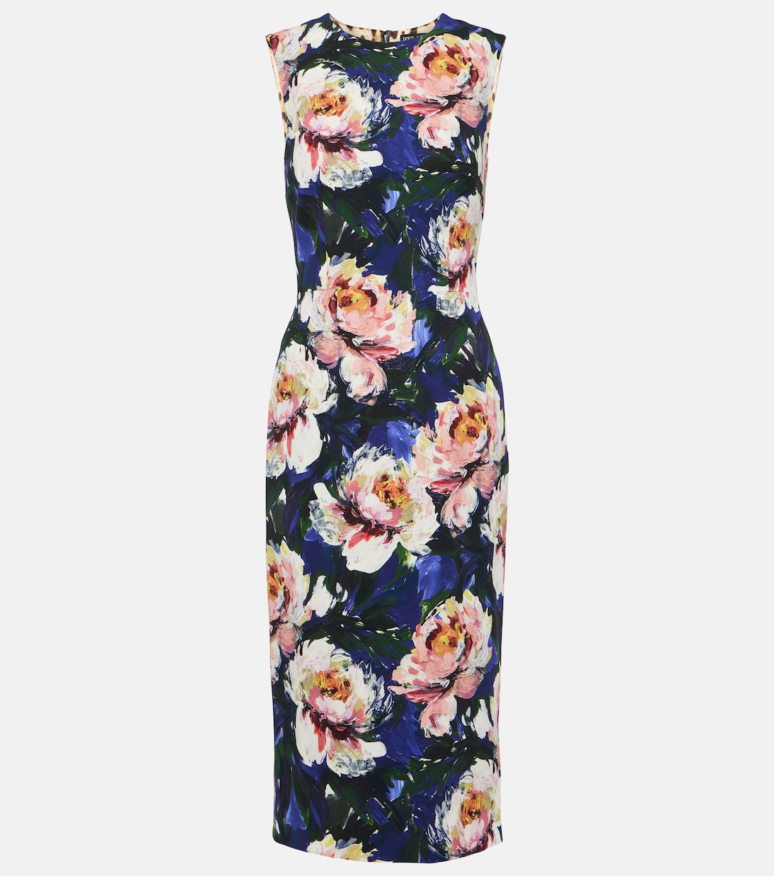 Vestido midi de cady floral | Dolce&Gabbana