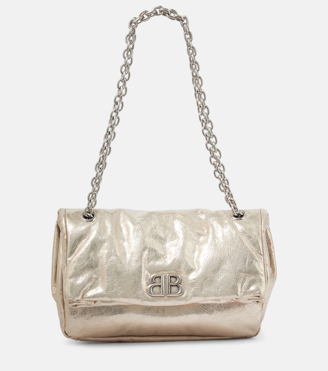 Borsa Monaco Small in pelle metallizzata | Balenciaga