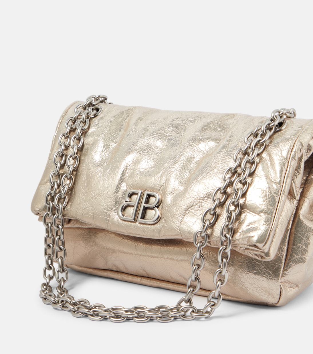 Borsa Monaco Small in pelle metallizzata | Balenciaga