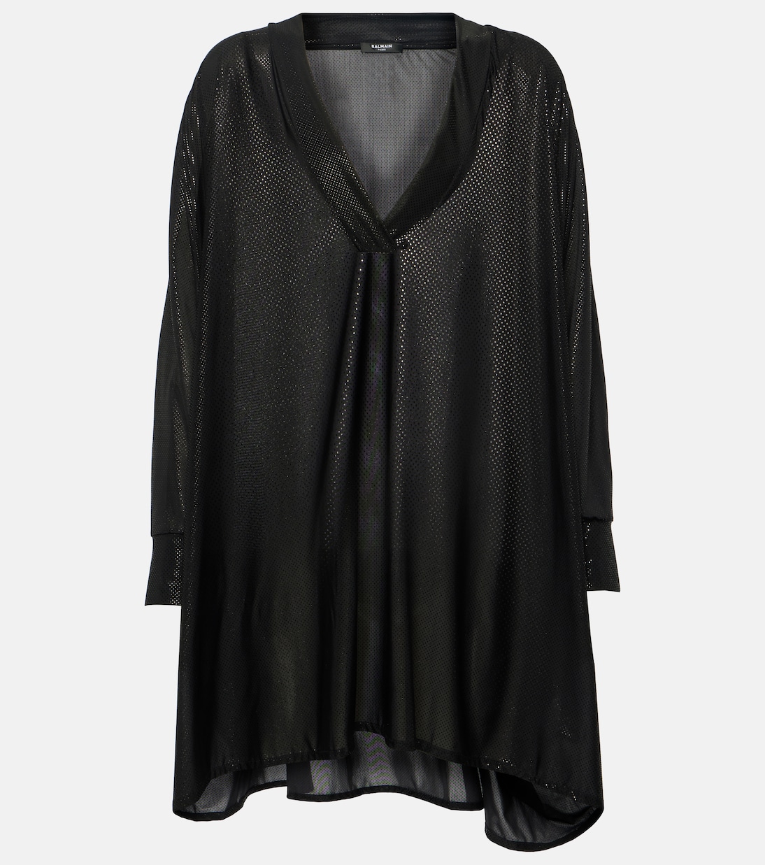 Vestido caftán corto de jersey | Balmain