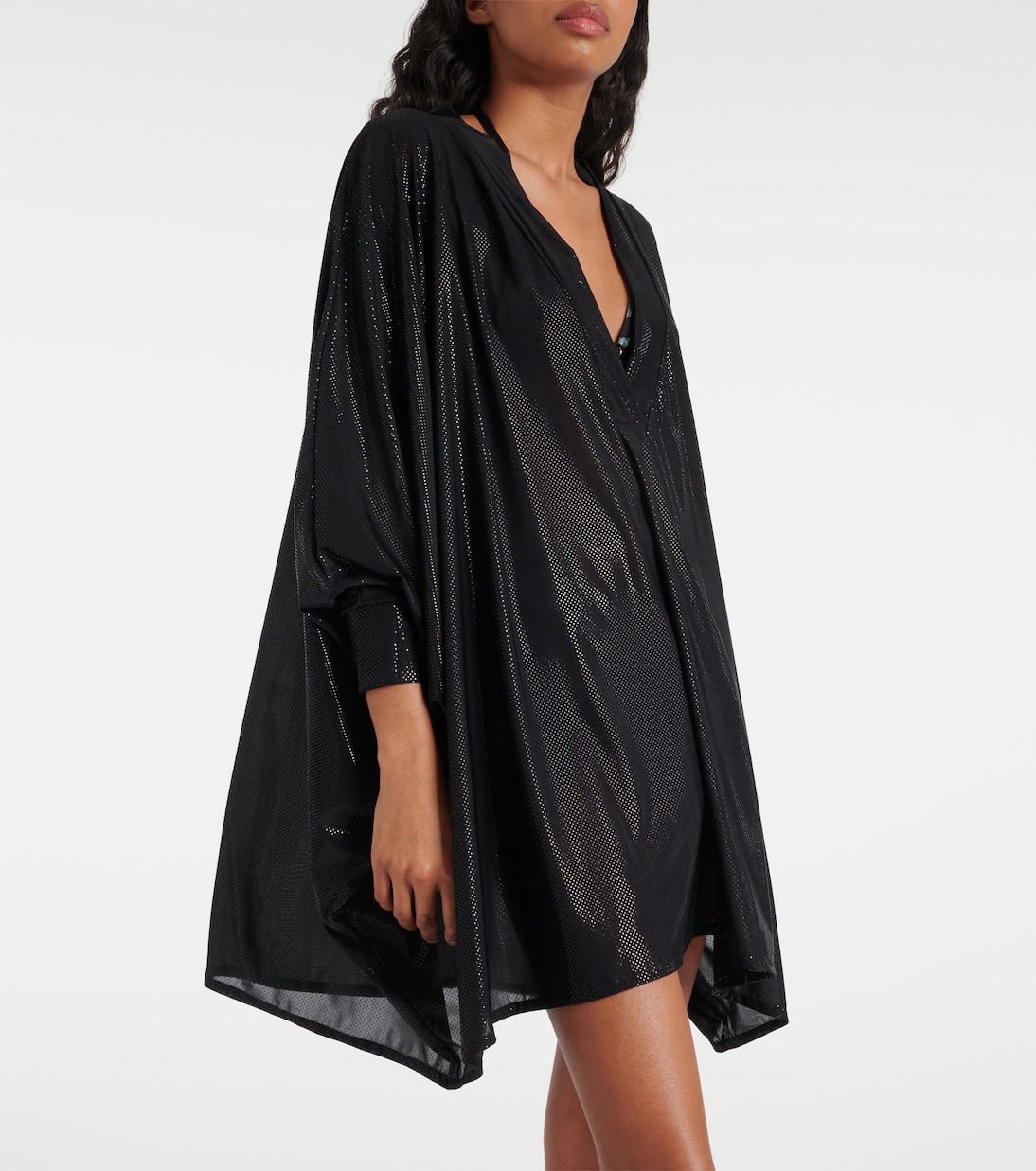 Vestido caftán corto de jersey | Balmain
