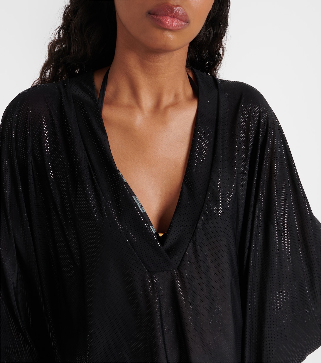 Vestido caftán corto de jersey | Balmain