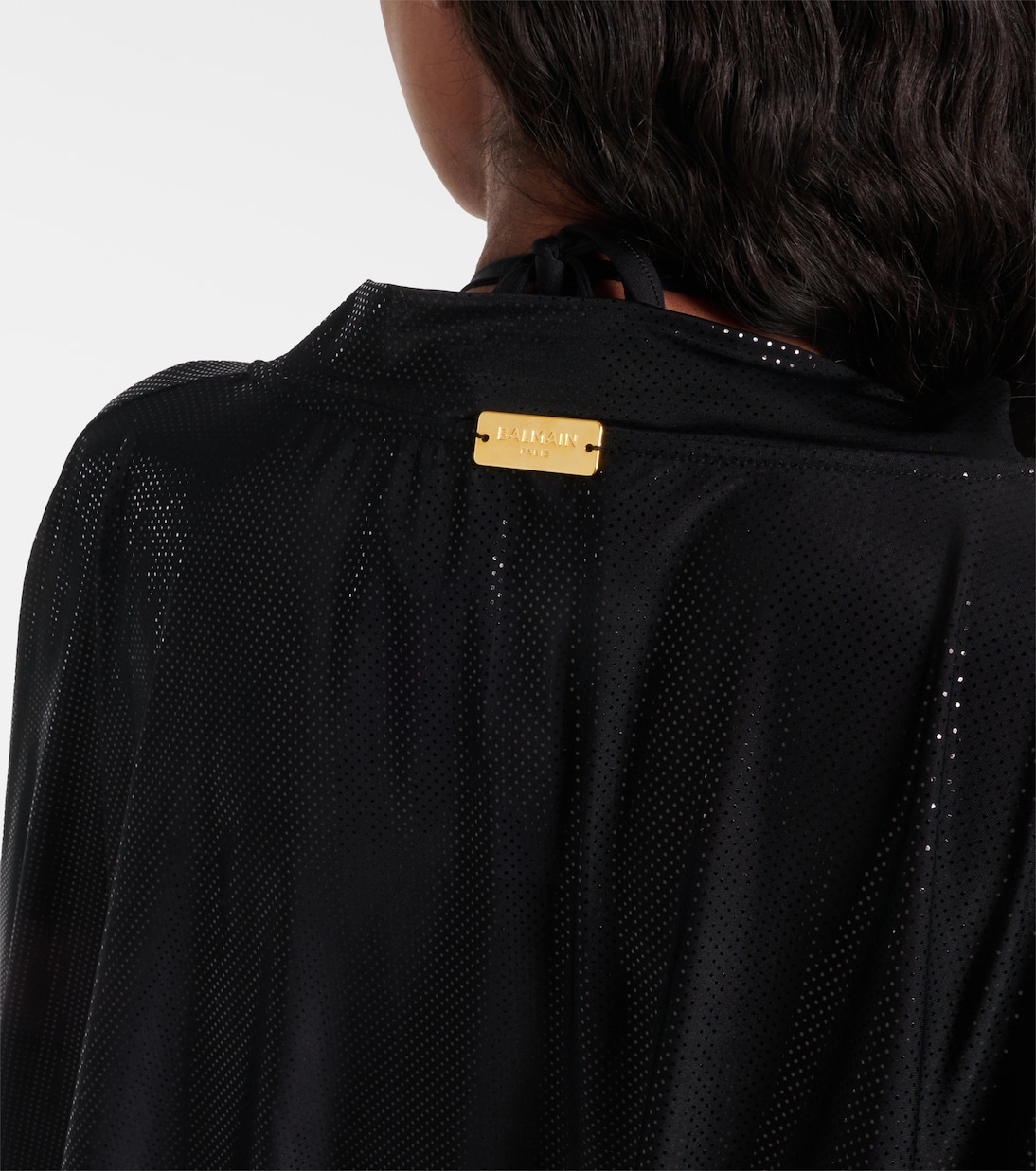Vestido caftán corto de jersey | Balmain