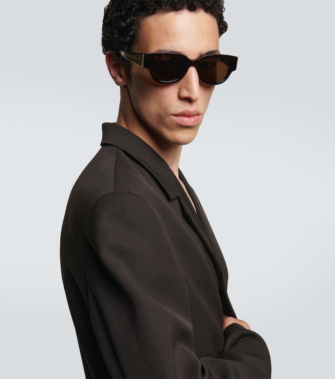 Tortoiseshell oval sunglasses | Bottega Veneta