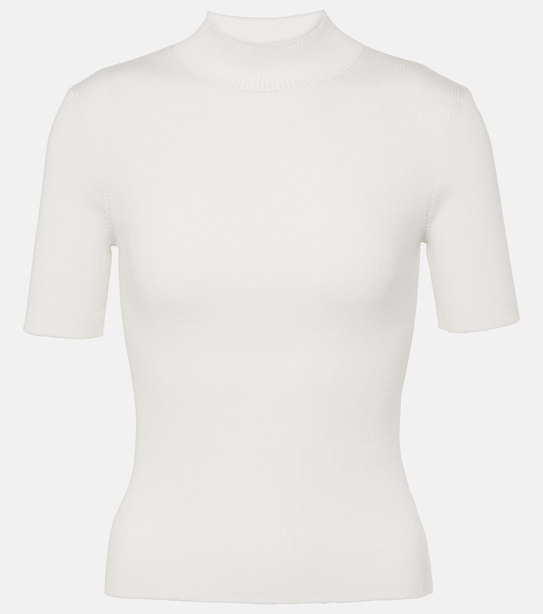 Top de cuello alto de mezcla de seda | Oscar de la Renta