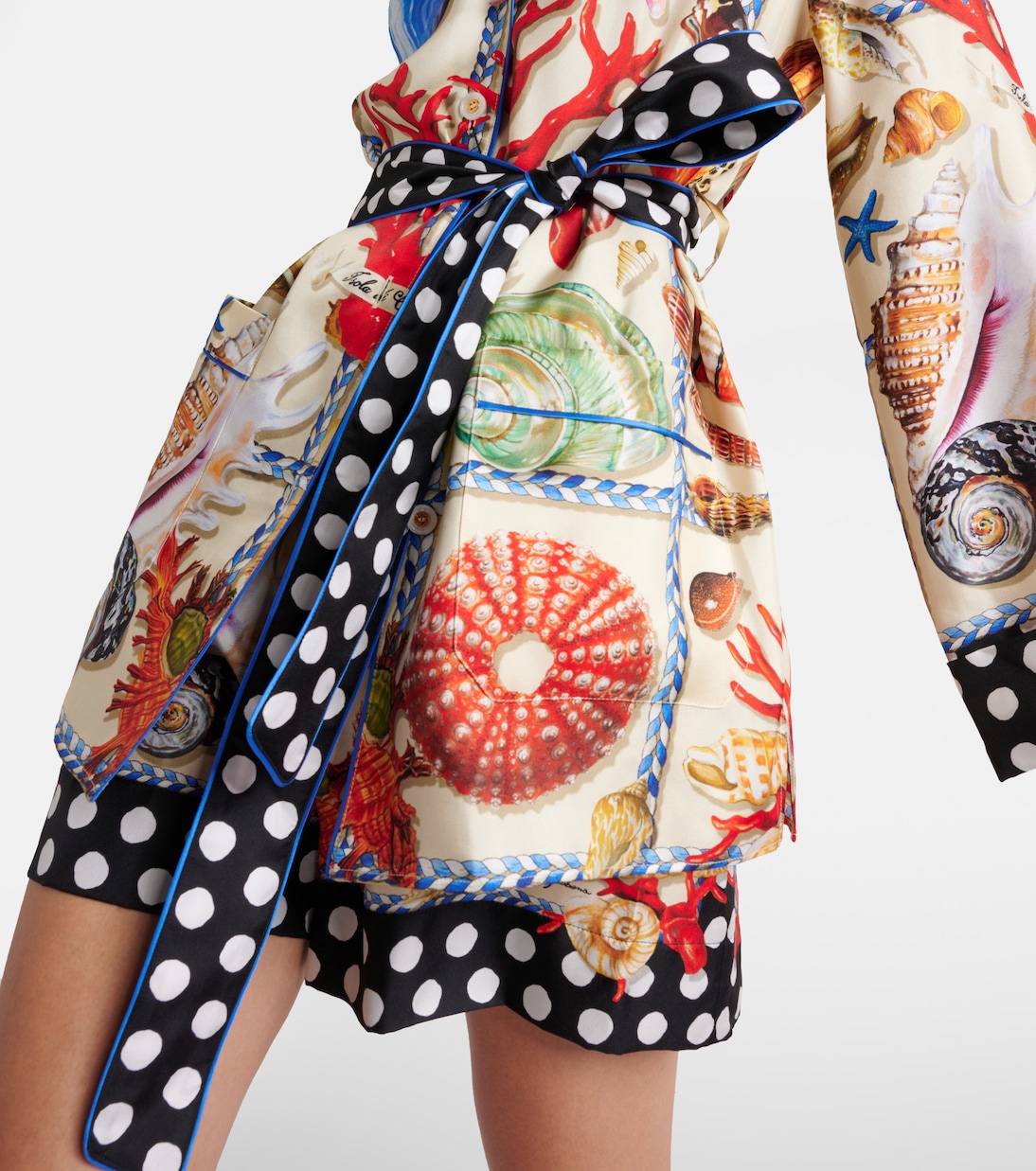 Camicia Capri in raso di seta con stampa | Dolce&Gabbana